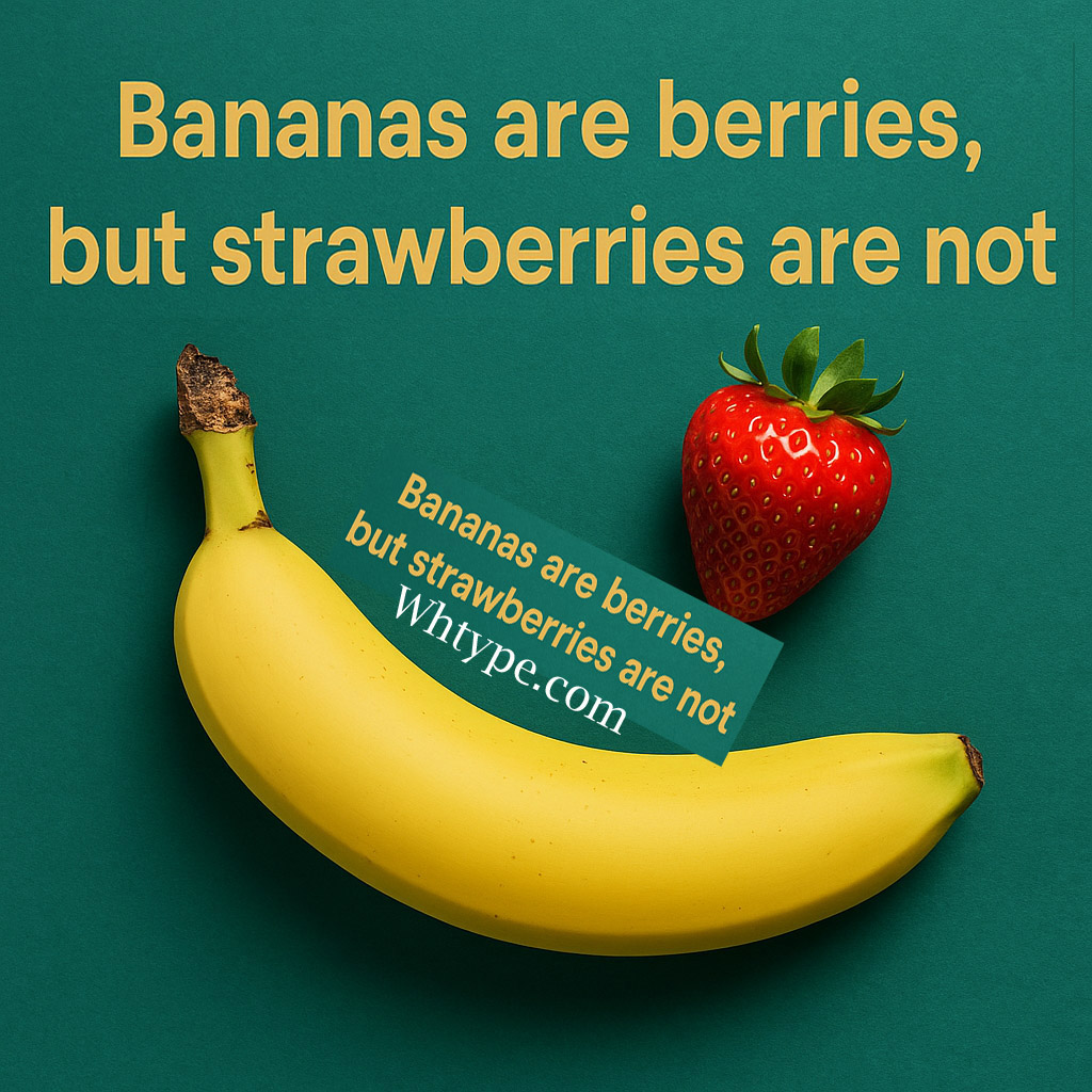 Bananas are berries, but strawberries are not